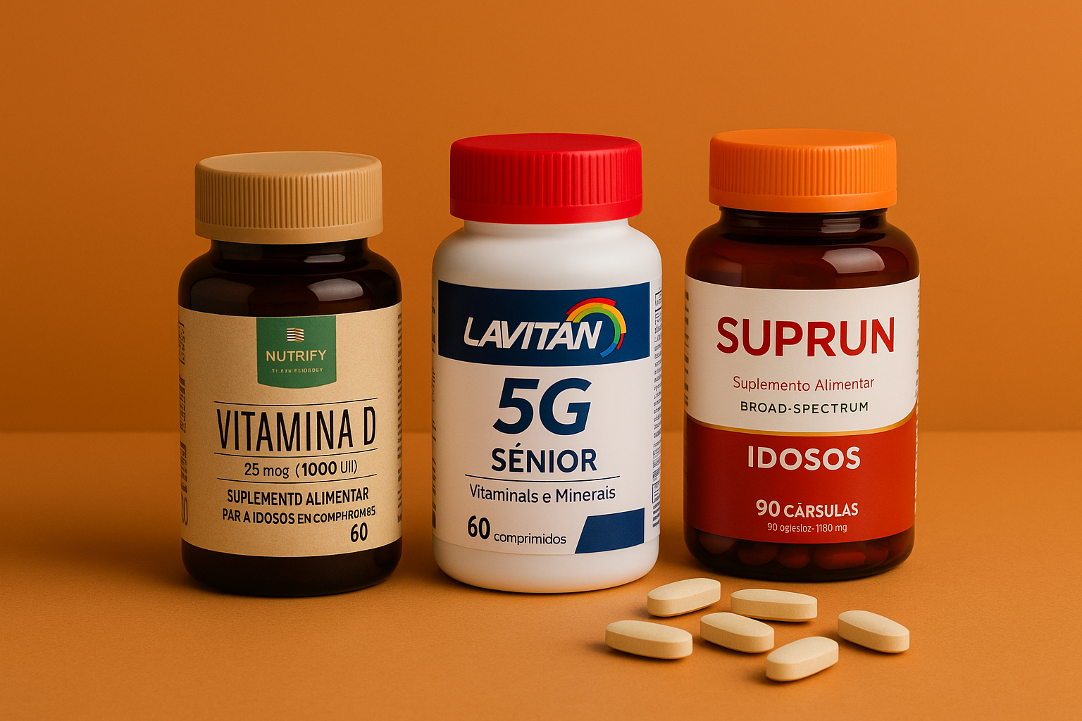 Melhores 10 Suplementos Alimentares para Idosos: Nutrify, Lavitan e Mais