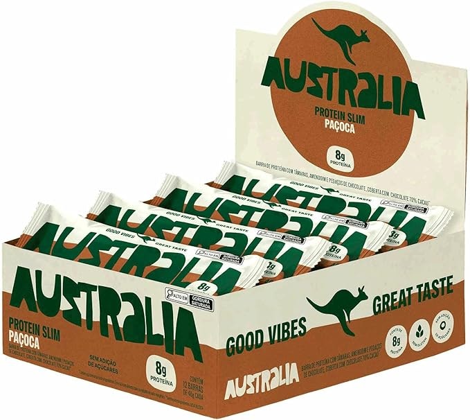 AUSTRALIA Protein Slim Paçoca (12 unidades)