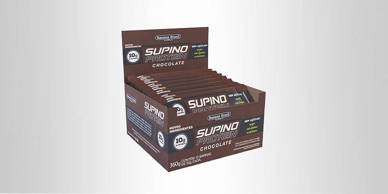 Barra de Proteína Supino Protein Chocolate - Banana Brasil