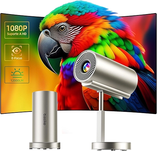 Basike Mini Projetor Portatil, 4K 1080P Full HD