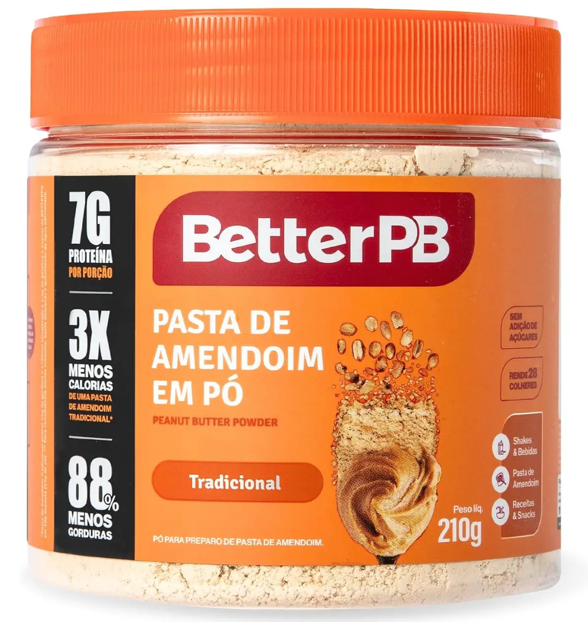 BetterPB Pasta de Amendoim em Pó Tradicional