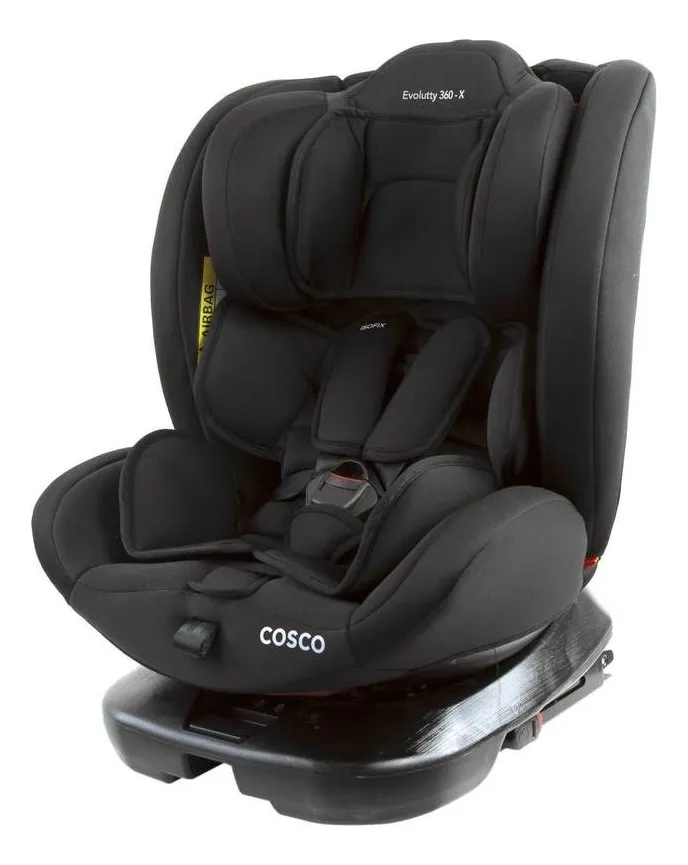 Cadeirinha Cosco Kids, Evolutty 360 X 0 a 36kg com Isofix Preto