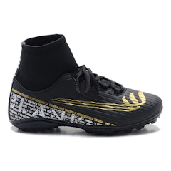 Chuteira Society Botinha Azul Blank Star Cano Alto