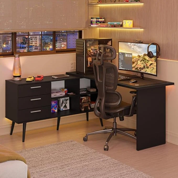 Escrivaninha Em L Mesa Para Computador