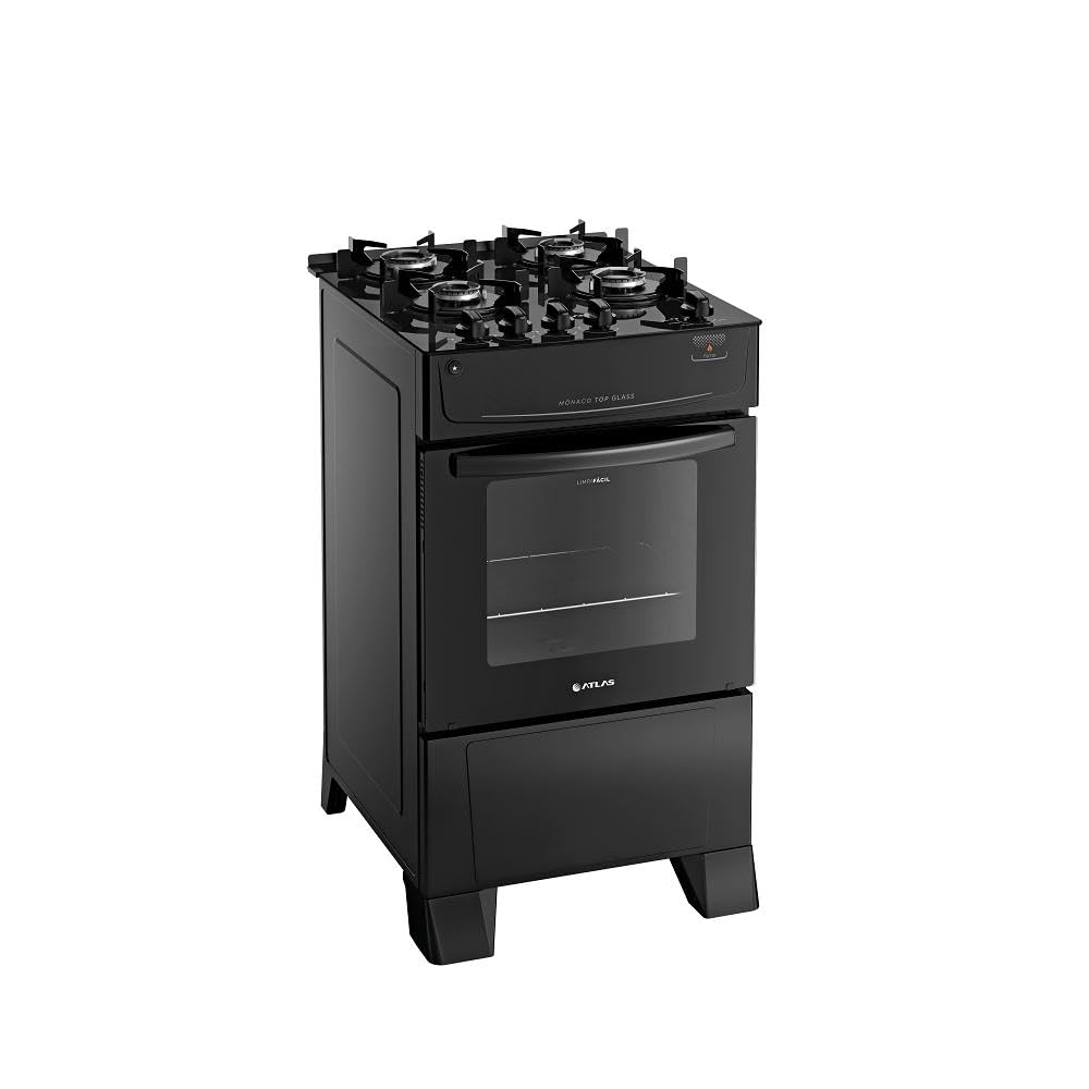 Fogão Atlas 4 Bocas Mônaco Top Glass