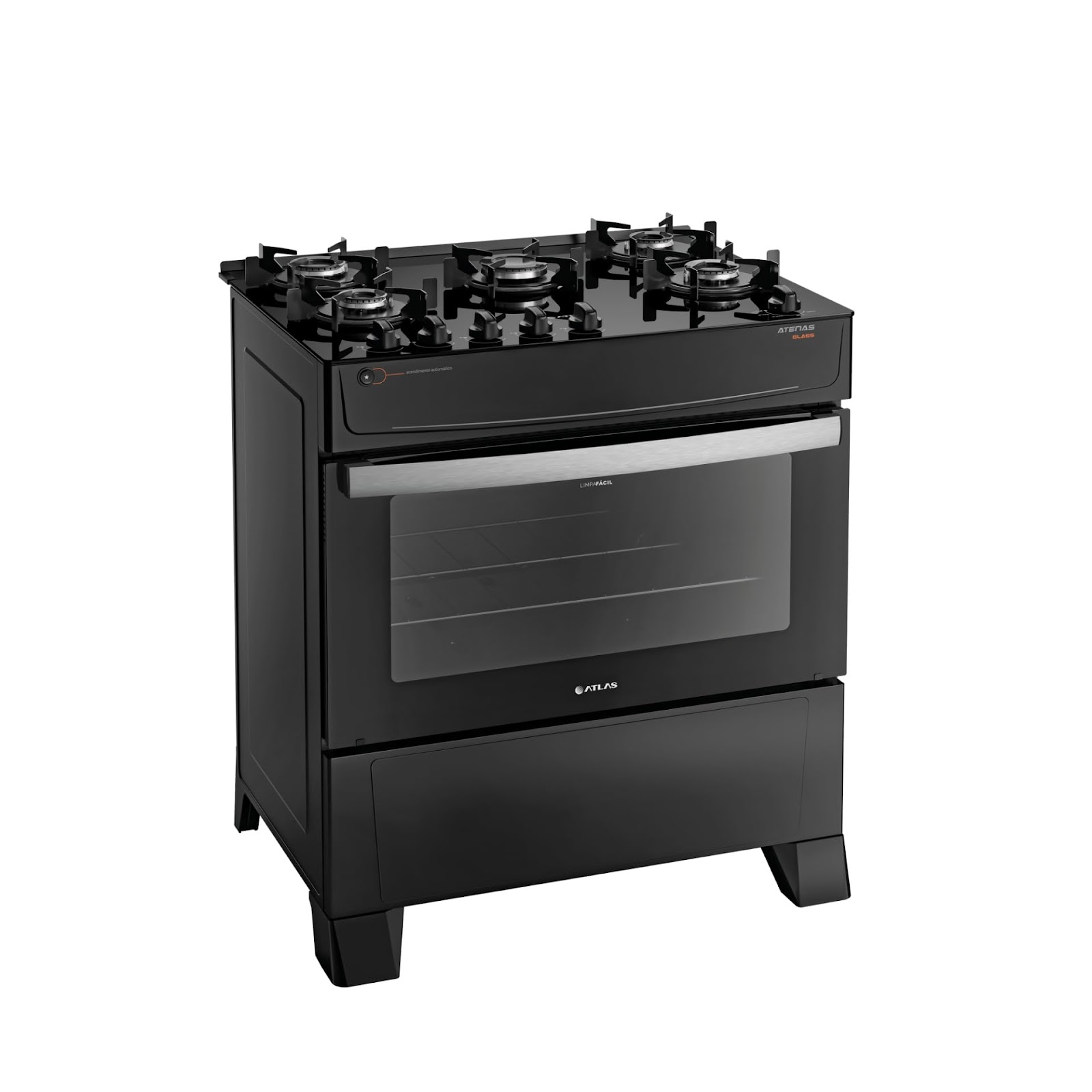 Fogão Atlas 5 Bocas Atenas Glass