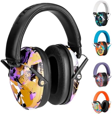 Fone Abafador de Ruídos Autismo Infantil Colorido Abafador de Som e Protetor Auditivo Para Crianças Autistas TEA Protetor Auricular - ALVATEC ATC® (PRETO, Tamanho único)