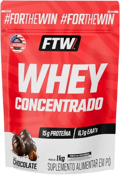 FTW Whey Concentrado com Proteína Concentrada em Pó com 15g de Proteína por Porção