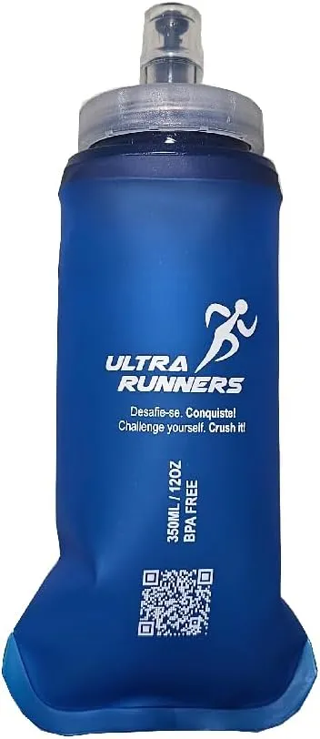 Garrafa Squeeze De Água Dobrável Soft Flask Silicone 350ml