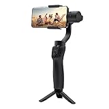 Gimbal Estabilizador Portátil de 3 Eixos com Tripé de Aderência para Celular