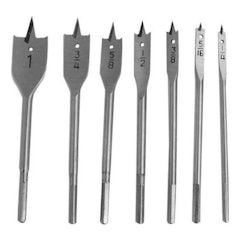 Jogo de Brocas Chatas com 7 Peças de 1/4" a 1" Vonder