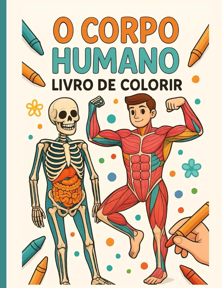Livro de Colorir O Corpo Humano