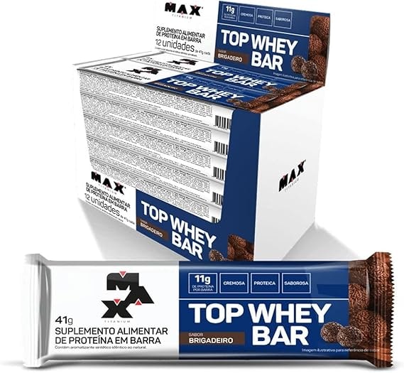 MAX TITANIUM Top Whey Bar Brigadeiro (12 unidades)