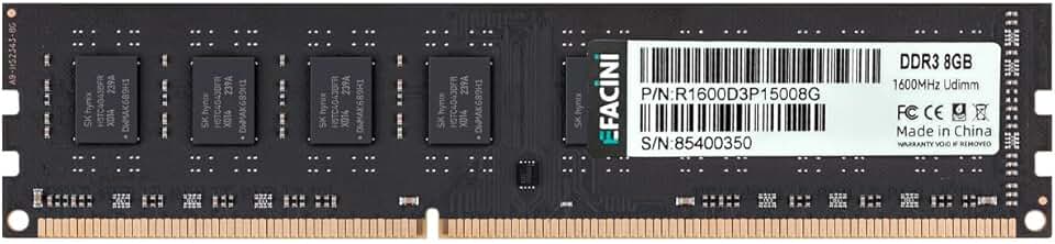 Memória RAM Udimm eFacini 8GB 1600MHz DDR3