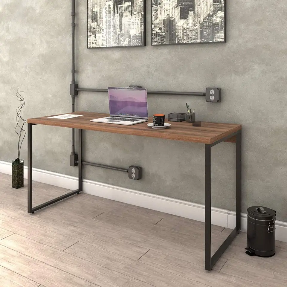 Mesa para Escritório Office Estilo Industrial 1,50m Kuadra Compace