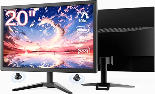 Monitor Gamer LED 20 Polegadas pc, 1440x900 HD, 75Hz, Alto-falantes Integrados, HDMI/VGA/3.5mm, Tempo de Resposta 5ms