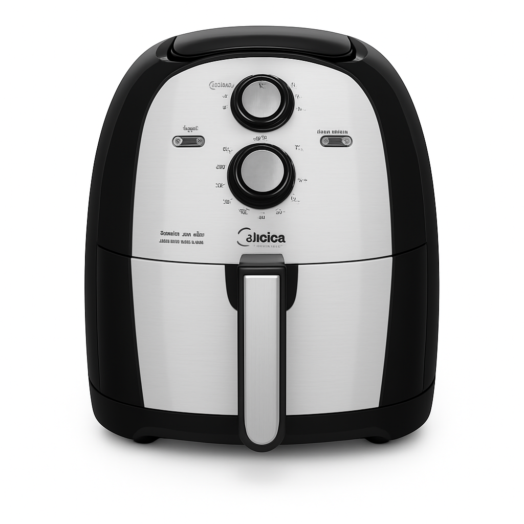 Fritadeira Air Fryer Sem Óleo Midea, 5,5 litros, 220 Volts, Prata/Inox