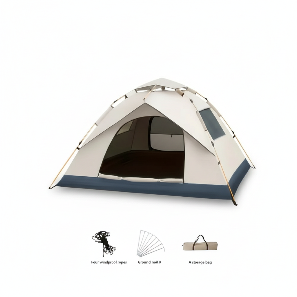 Barraca Pop Up Para 4 Pessoas Tecido Oxford Com ProteçãO UV Antimosquito. Perfeita Para Camping E Aventuras Ao Ar Livre