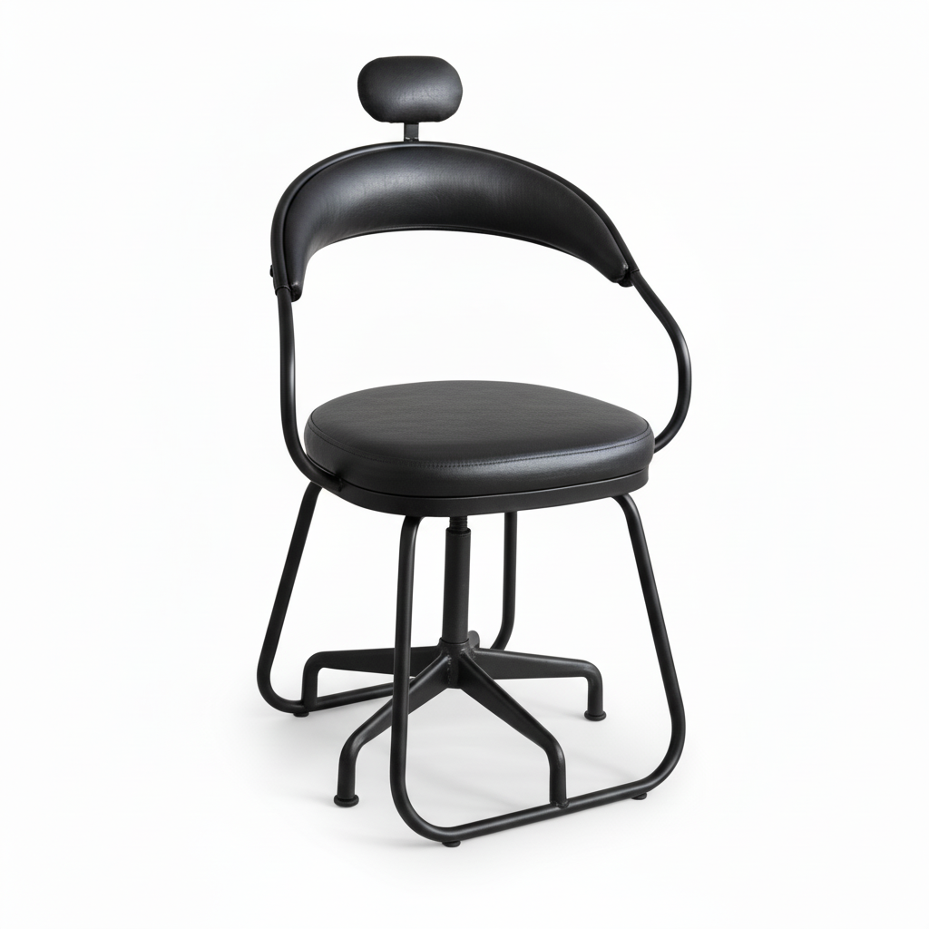 Cadeira para salão de beleza preta/Poltrona cabeleireiro (Preto)