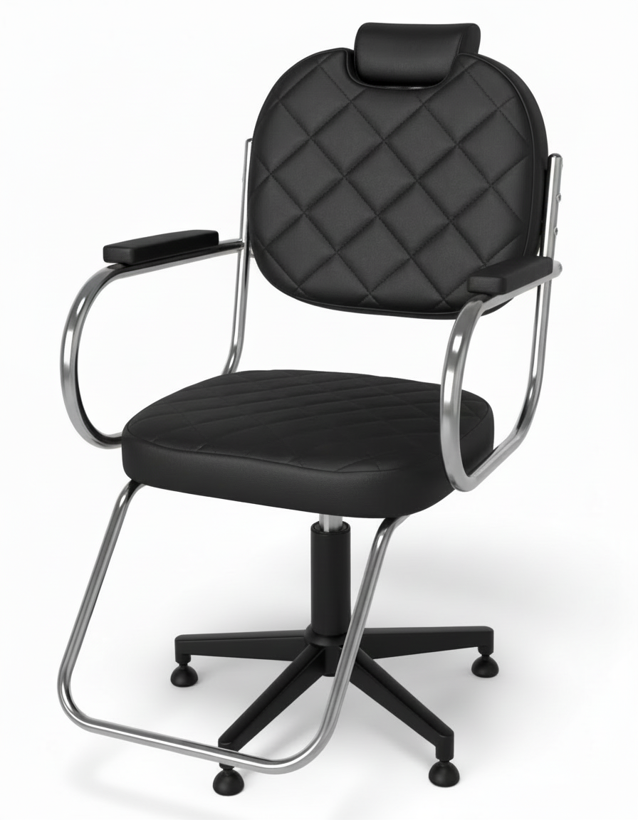 Cadeira para Salão de Cabeleireiro/Luiza Gomada (Preto)