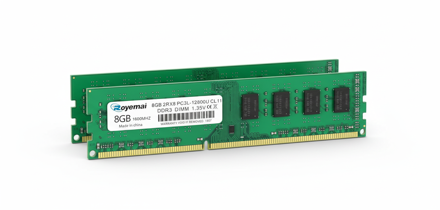 16GBKit (2X8GB) DDR3 RAM, DDR3 1600 8GB PC3L-12800U DDR3L Dimm 2Rx8 1.35V/1.5V CL11 Memória RAM para computador desktop