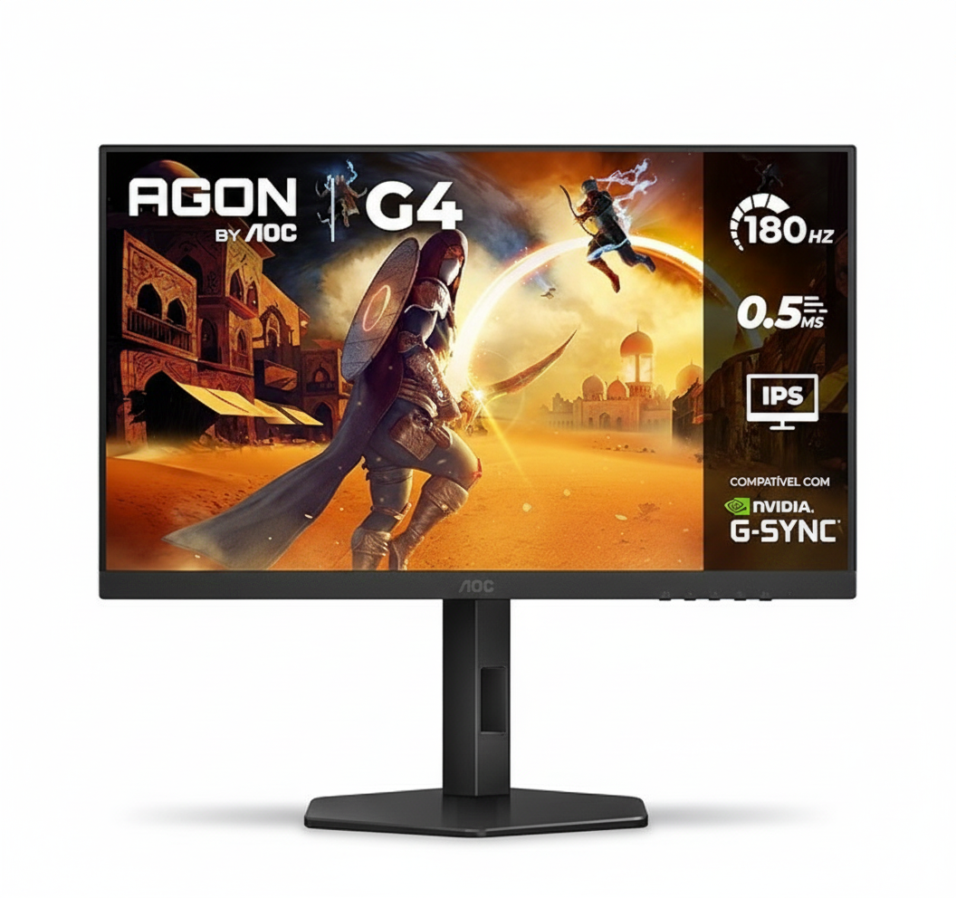 AOC, Monitor Gamer G4 27” 180Hz, 27G4/P, 0,5ms IPS, com Ajuste de Altura
