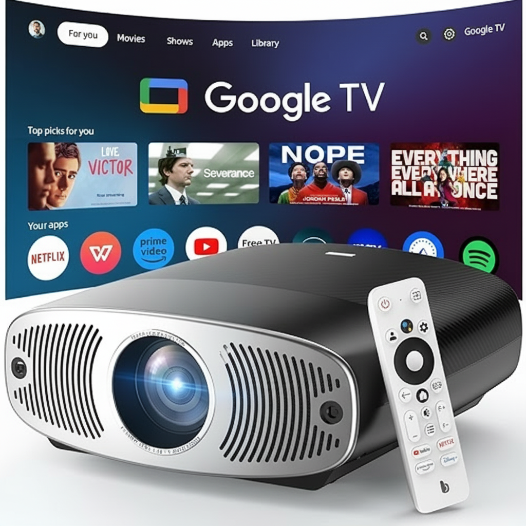 Bettdow Projetor 4k 3D 25000 Lumens Full Hd 1080p