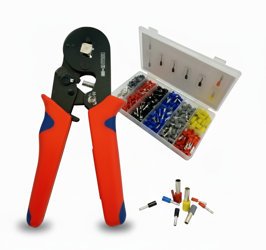 AHNSOCK Kit com Alicate de Crimpar e 1200 Terminais Ahnsock