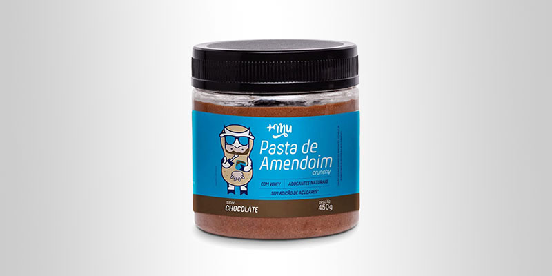Pasta de Amendoim Crunchy Com Whey Protein Chocolate - Mais Mu