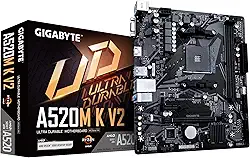 PLACA MAE GIGABYTE A520M K V2 (REV. 1.0) CHIPSET AMD A520 AM4, MATX, DDR4 - A520M K V2 1.0