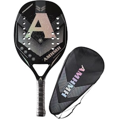 Raquete de Beach Tennis Profissional de Fibra de Carbono 3K e Bolsa ｜ K3