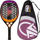 TOTAL BEACH TENNIS Raquete Beach Tennis Carbono 12K Total Pro Sunset + Capa