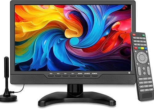 TV LED HD de 14 polegadas, televisão pequena portátil com entrada HDMI