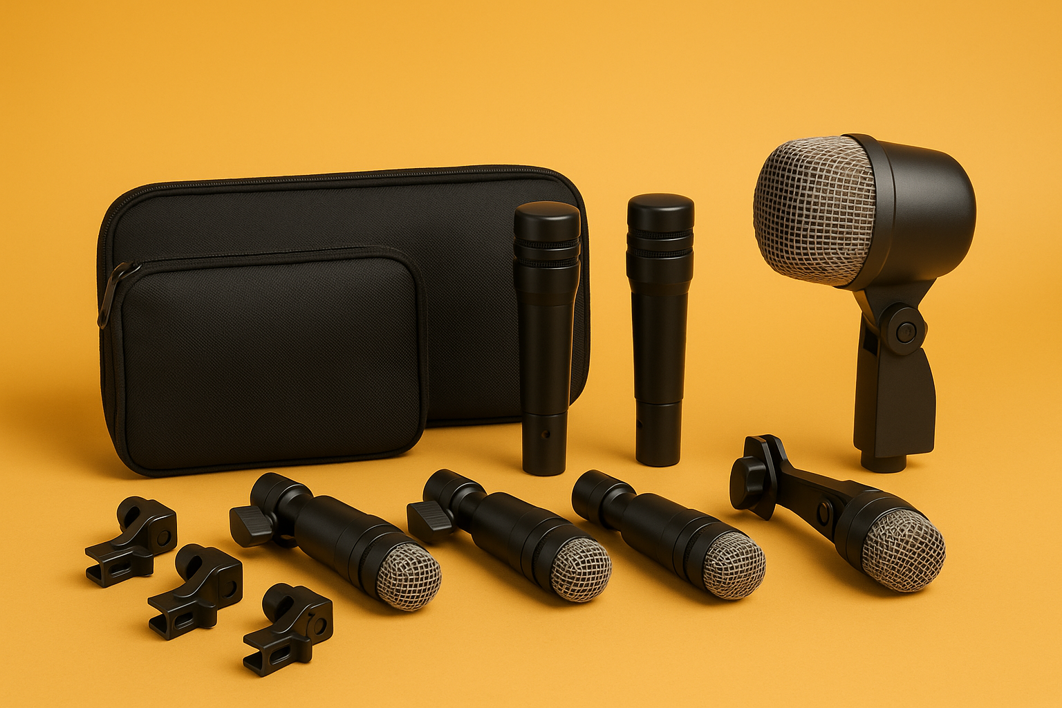 Comparação dos 5 melhores kits de microfones de bateria de 2026